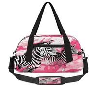 Borsone da viaggio, borsa da palestra di grande capacità a righe zebrate astratte, borsa da viaggio per donne e uomini, essenziali da viaggio, Astratto Zebra A Strisce, Misura unica, Bagaglio a mano
