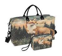 Borsone da viaggio, borsa da palestra Mystic Fox Carry on Pernottamento Tote Bag con borsa da toilette per aereo, viaggi, palestra, yoga