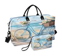 Borsone da viaggio, borsa da palestra, per bicicletta, spiaggia, da portare con sé durante la notte, borsa da toeletta per aereo, viaggi, palestra, yoga