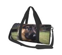 Borsone da viaggio, borsa sportiva da palestra con scomparto per scarpe, borsa leggera per il weekend, per la notte, per il fine settimana, con cucciolo di pastore tedesco, yoga, palestra, borsa