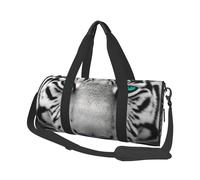 Borsone da viaggio, borsa sportiva da palestra con scomparto per scarpe, leggera, per la notte, per weekend, tigre con occhi color foglia di tè, yoga, palestra, borsa sportiva per uomo e donna