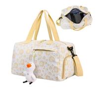 Borsone da viaggio, borsa sportiva separata da asciutto e bagnato, con grazioso ciondolo, borsa da viaggio per il fine settimana, organizer per attrezzature da fitness, per bottiglia d'acqua