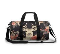 Borsone da viaggio Borse da fine settimana per uomini donne Borse da notte di grande capacità con stampa di cervi pittura da viaggio sport borsa da palestra in tela borse da viaggio per yoga da