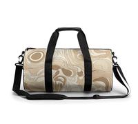 Borsone da viaggio Borse da fine settimana per uomini donne borse da notte di grande capacità seppia vortice viaggio sport palestra borsa in tela borse da viaggio per yoga da viaggio, bianco, 45 cm/9
