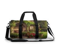 Borsone da viaggio Borse da fine settimana per uomini donne borse da notte di grande capacità splendida borsa da viaggio sport palestra borsa in tela per viaggi yoga, bianco, 45 cm/22,9 cm/22,9 cm,