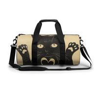 Borsone da viaggio Borse da fine settimana per uomini donne Borse da notte di grande capacità Un gatto a forma di cuore Borsa da viaggio Sport Palestra Borsa da viaggio in tela Borse da viaggio per