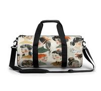 Borsone da viaggio Borse da fine settimana per uomo donna grande capacità borse per la notte viso e capelli borsa da viaggio sport palestra borsa in tela borse da viaggio per yoga da viaggio, bianco,