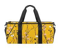 Borsone da viaggio, borsone da palestra, borsa da palestra, borsa da ballo per allenamento fitness, pastorabile pianta primaverile dente di leone vintage, Motivo 6711, 45x23x23cm(17.7x9x9in)