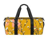 Borsone da viaggio, borsone da palestra, borsa da palestra, borsa da ballo per allenamento fitness, pastorabile pianta primaverile dente di leone vintage, Motivo 6713, 45x23x23cm(17.7x9x9in)