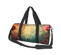 Borsone da viaggio Buon Natale Carino Pupazzo di neve Weekender Borsa da notte per uomo donna Borsa da palestra sportiva di grande capacità Borsa da palestra in tela Borse da viaggio Yoga, Ricordi,