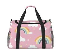 Borsone da viaggio carino arcobaleno nuvola cartone animato stella palestra pernottamento weekend borsa per uomo donna leggero bagaglio a mano per allenamento vacanza