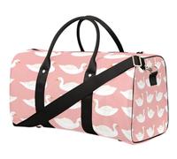 Borsone da viaggio carino con cigni bianchi per donne, uomini, ragazze, ragazzi, weekend, pernottamento, 22,7 l, borsa da cabina per sport, palestra, yoga, Colore, 22.7L, Organizer per borse