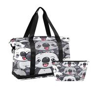 Borsone da viaggio carino con koala, impermeabile, per palestra, sport, borsa da portare con scomparto, Simpatico koala, Taglia unica, Borsone da viaggio