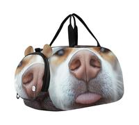 Borsone da viaggio carino per San Valentino per viaggio Tote Weekend Duffel Pernottamento Ragazzi Carry on Duffel Dance Duffle Bag, Divertente Husky Naso Close Up, classico