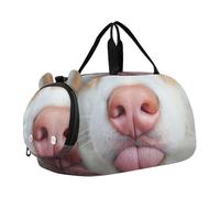 Borsone da viaggio carino per San Valentino per viaggio Tote Weekend Duffel Pernottamento Ragazzi Carry on Duffel Dance Duffle Bag, Close Up Cane Naso Divertente, classico