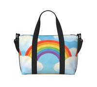 Borsone da viaggio color arcobaleno, leggero, da portare con sé, per uomini e donne, impermeabile, per la palestra, i viaggi del fine settimana