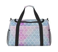 Borsone da viaggio colorato a forma di sirena, borsa da viaggio per fine settimana, weekend, per la notte, per allenamento, sport, ospedale