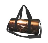 Borsone da viaggio colorato balena su arcobaleno Weekender borsa da notte per uomo donna borsa da palestra sportiva di grande capacità borsa da palestra in tela borse da viaggio per yoga, Foto del