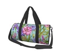 Borsone da viaggio colorato con farfalle iris, borsa da palestra per uomini e donne, borsone sportivo, bagaglio a mano per viaggi di fine settimana, lavoro, campeggio