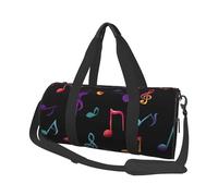 Borsone da viaggio colorato con note musicali, borsa da palestra per uomini e donne, borsone sportivo, bagaglio a mano per viaggi di fine settimana, lavoro, campeggio
