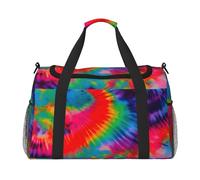 Borsone da viaggio colorato con stampa tie dye ampio spazio elegante con cerniera impermeabile per aeroplano palestra