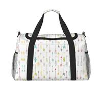 Borsone da viaggio colorato disegnato a mano con frecce in stile boho, borsone da viaggio per fine settimana, borsa da viaggio, borsa per il fine settimana, borsa da portare a mano, allenamento, sport