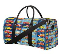 Borsone da viaggio colorato per auto con cartoni animati per donne, uomini, ragazze, ragazzi, weekend, pernottamento, 22,7 l, borsa da cabina per sport, palestra, yoga, Colore, 22.7L, Organizer per