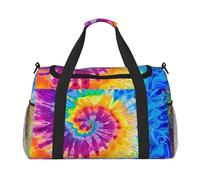 Borsone da viaggio colorato stampato tie dye per uomo donna grande borsa sportiva da palestra borsa con tracolla per viaggi weekend pesca caccia