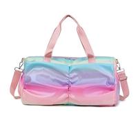 Borsone Da Viaggio Colorful Women Gym Bag Travel Fitness Bags for Shoes Outdoor Shoulder Sports Student Bag Daily Dry Wet Handbags Borsone Grande (Color : Pink)