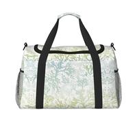 Borsone da viaggio con alghe verdi e blu mare, borsa per il fine settimana, borsa a mano per allenamento, sport, ospedale