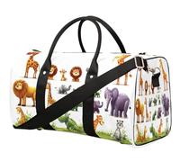 Borsone da viaggio con animali dei cartoni animati, per donne, uomini, ragazze, ragazzi, fine settimana, 22,7 l, borsa da cabina per sport, palestra, yoga, Colore, 22.7L, Organizer per borse