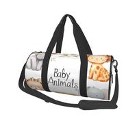 Borsone da viaggio con animali dello zoo, grazioso elefante, borsa da palestra per uomini e donne, borsone sportivo, bagaglio a mano per viaggi di fine settimana, lavoro, campeggio