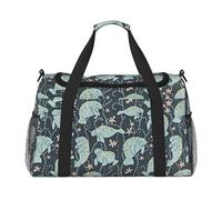 Borsone da viaggio con animali lamantini, borsa per il fine settimana, borsa a mano, per allenamento, sport, ospedale