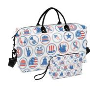 Borsone da viaggio con badge americano a sorpresa per la notte, borsa da viaggio per il fine settimana, borsa da palestra con borsa da toilette per viaggi di grande capacità, Distintivo a sorpresa, 1