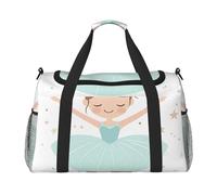 Borsone da viaggio con ballerina a forma di ballerina con stelle, borsa da palestra per la notte e il weekender, per uomini e donne, leggero, bagaglio a mano per allenamento e vacanze