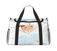Borsone da viaggio con ballerina di ballerina carino borsa da palestra per la notte del weekender borsa per uomo donna leggero bagaglio a mano per allenamento vacanza