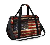 Borsone da viaggio con bandiera americana per ragazze ragazzi donne uomini americani weekend borsa a tracolla tote bagaglio borsa per viaggi sport palestra