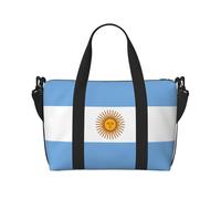Borsone da viaggio con bandiera argentina, leggero, da portare con sé, per uomini e donne, borsa impermeabile per la notte in palestra