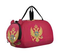 Borsone da viaggio con bandiera della Namibia per viaggio Tote Weekender Pernottamento Bambini Duffle Bag Carry on Duffel Bag Ragazzi, Bandiera del Montenegro, classico