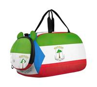 Borsone da viaggio con bandiera dell'Eritrea per ragazzi e bambini, borse da viaggio per ragazze, borsa da viaggio, palestra, bagagli per bambini, Bandiera della Guinea Equatoriale, classico