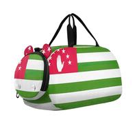 Borsone da viaggio con bandiera dell'Eritrea per ragazzi e bambini, borse da viaggio per ragazze, borsa da viaggio, palestra, bagagli per bambini, Bandiera dell'Abcasia, classico