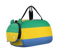 Borsone da viaggio con bandiera dell'Eritrea per ragazzi e bambini, borse da viaggio per ragazze, borsa da viaggio, palestra, bagagli per bambini, Bandiera del Gabon, classico