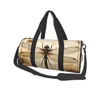 Borsone da viaggio con bandiera irlandese borsa da viaggio per uomo donna borsa da palestra sportiva di grande capacità borsa da palestra in tela borse da viaggio per yoga, Libellula sul girasole, One