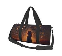 Borsone da viaggio con bulldog inglese-bulldog borsa da notte per uomo donna borsa da palestra sportiva di grande capacità borse da viaggio per yoga, Ragazza guardando le stelle notturne, Taglia unica