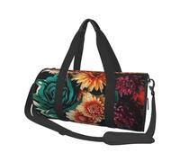 Borsone da viaggio con bulldog inglese-bulldog borsa da notte per uomo donna borsa da palestra sportiva di grande capacità borse da viaggio per yoga, Splendidi fiori, Taglia unica