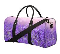 Borsone da viaggio con campo di lavanda, per donne, uomini, bambini, ragazze, ragazzi, lavanda, 22,7 l, borsa a tracolla per sport, palestra, viaggi, Colore, 22.7 L, Organizer per borse