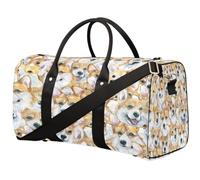 Borsone da viaggio con cane Corgi per donne, uomini, bambini, ragazze, ragazzi, cane, 22,7 l, borsa da viaggio per fine settimana, borsa a tracolla per sport, palestra, viaggi, Colore, 22.7 L,