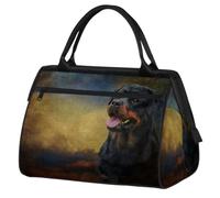 Borsone da viaggio con cane Rottweiler, per donne e uomini, 24 l, borsa per il fine settimana per cani, borsa sportiva, borsa da viaggio per palestra e weekend, Colore, (24L) UK, Organizer per borse