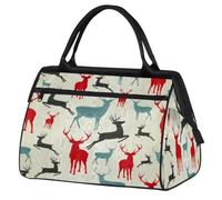 Borsone da viaggio con cervo per donne e uomini, 24 l, con alce di cervo, borsa per il fine settimana, borsa sportiva da viaggio, borsa per il fine settimana, Colore, (24L) UK, Organizer per borse