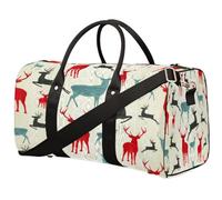 Borsone da viaggio con cervo, per donne, uomini, bambini, ragazze, ragazzi, alce, 22,7 l, per fine settimana, pernottamento, borsa a tracolla per sport, palestra, viaggi, Colore, 22.7 L, Organizer per